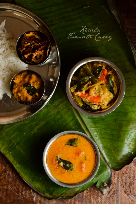 nadan thakkali curry with rice