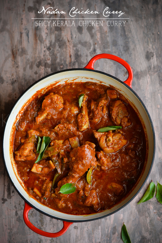 spicy red kerala chicken curry