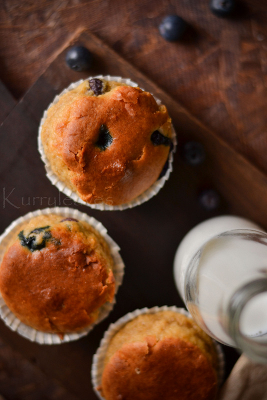 Cream Cheese -Blueberry Muffins